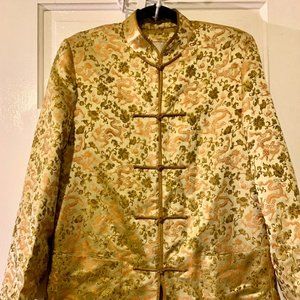 Men's Gold Dragon Silk Brocade Jacket